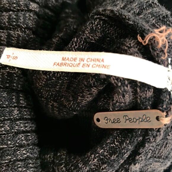 Women's Free People Gray Classy Sleeveless Cowl Neck Ribbed Knit Sweater Top / S - Picture 5 of 6